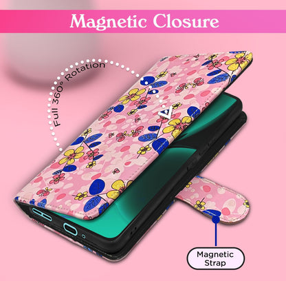 Pikkme pink flower Wallet wallet flip cover for OnePlus Nord CE 3 5G – photo 6