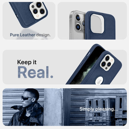Blue Leather back cover for iPhone 12 Pro – Pikkme – photo 4
