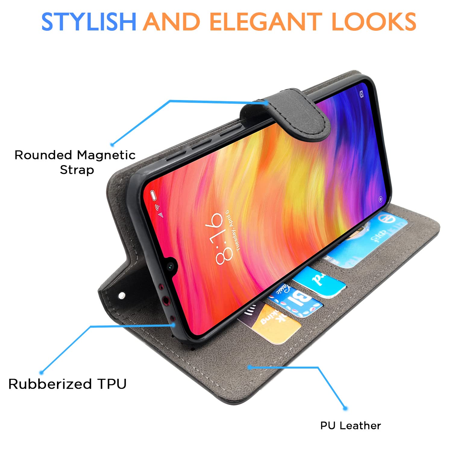 Pikkme Redmi Note 7/Note 7 Pro/Note 7s black flip case – photo 5