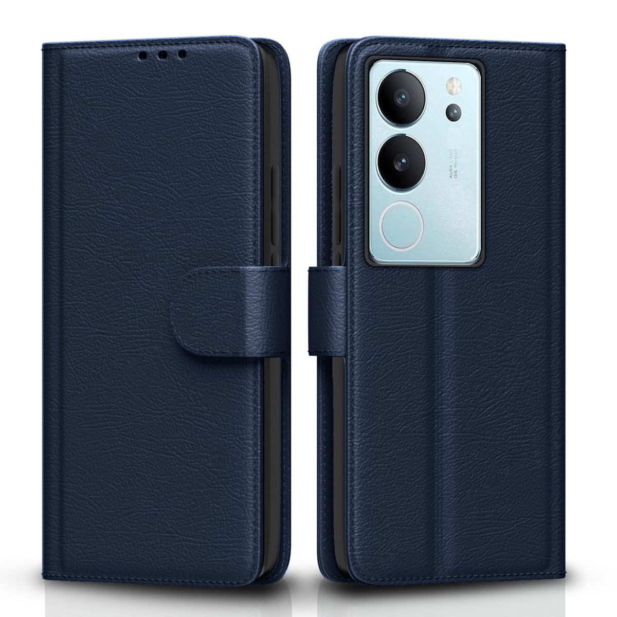 Pikkme blue Wallet wallet flip cover for Vivo V29/V29 Pro 5G