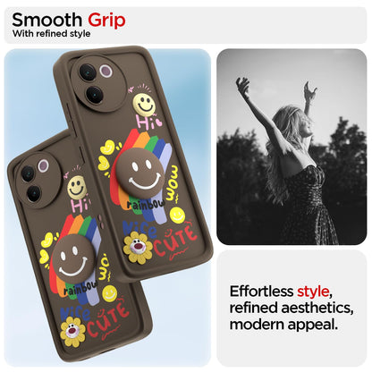 Brown Soft Silicone phone cover for Vivo V30e 5G – Pikkme – photo 2