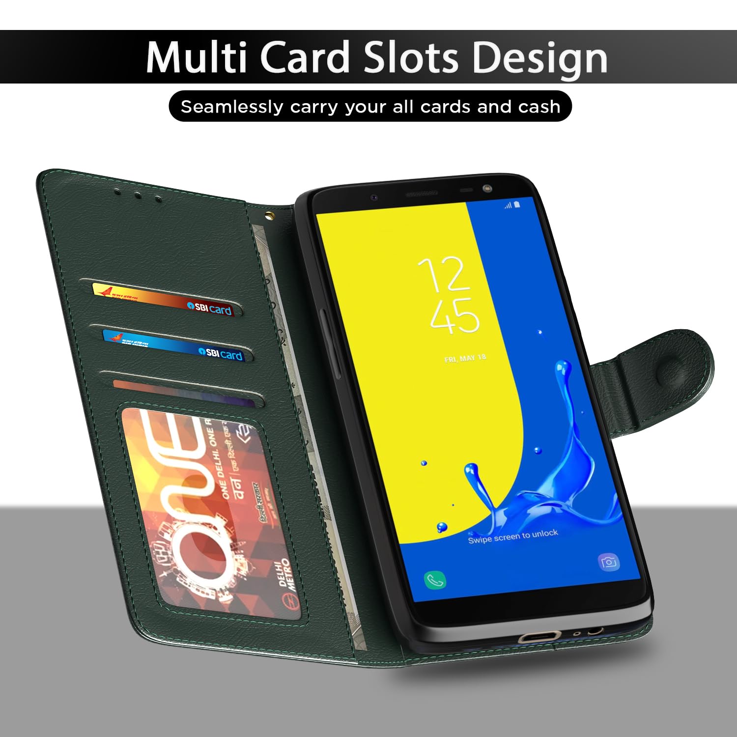 Pikkme green mobile flip cover for Samsung J6 2018 – photo 5