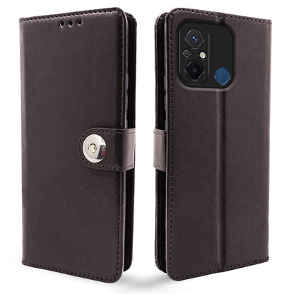 Pikkme coffee wallet flip cover for Redmi 12C/Poco C55