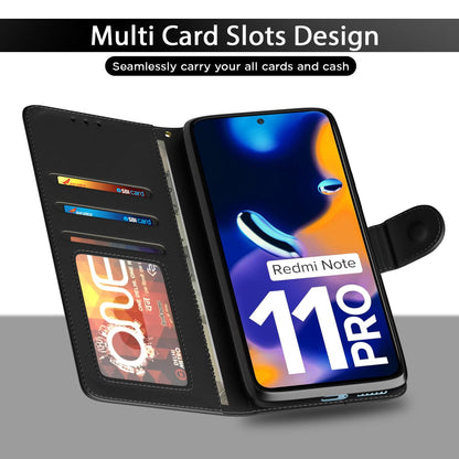Redmi Note 11 Pro/Pro Plus 5G Wallet wallet flip cover in black by Pikkme – photo 5