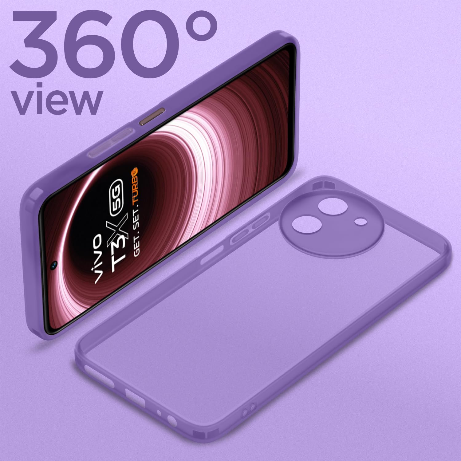 Vivo T3x/Y200i 5G Clear mobile cover in purple by Pikkme – photo 5