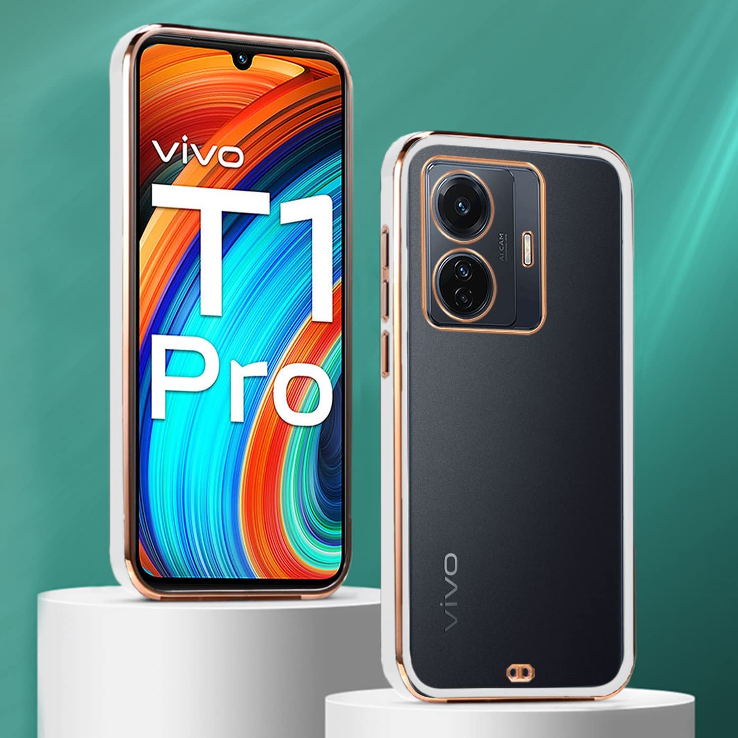 Vivo T1 Pro/iQOO Z6 Pro 5G Chrome mobile back cover in tpu, white by Pikkme – photo 4