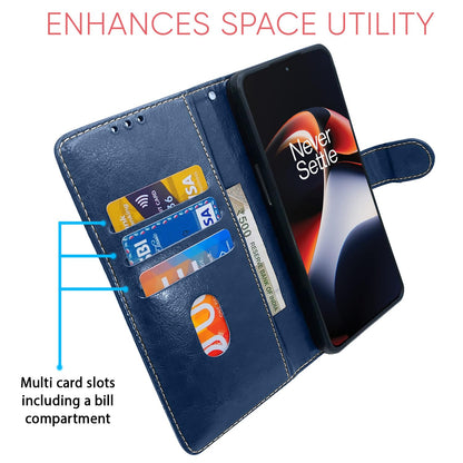 Pikkme blue & brown Magnetic mobile flip cover for OnePlus 11R 5G – photo 3