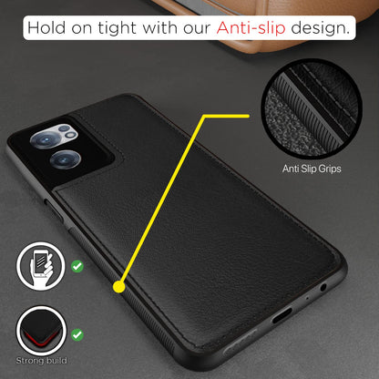 OnePlus Nord CE 2 5G Leather back cover in black by Pikkme – photo 3