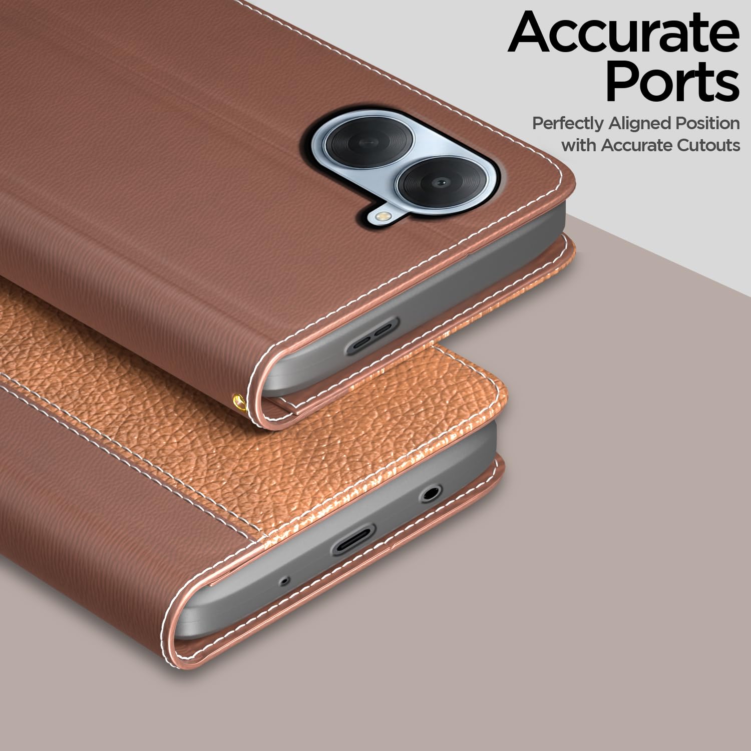 Tan Wallet flip case for Redmi A7 – Pikkme – photo 2