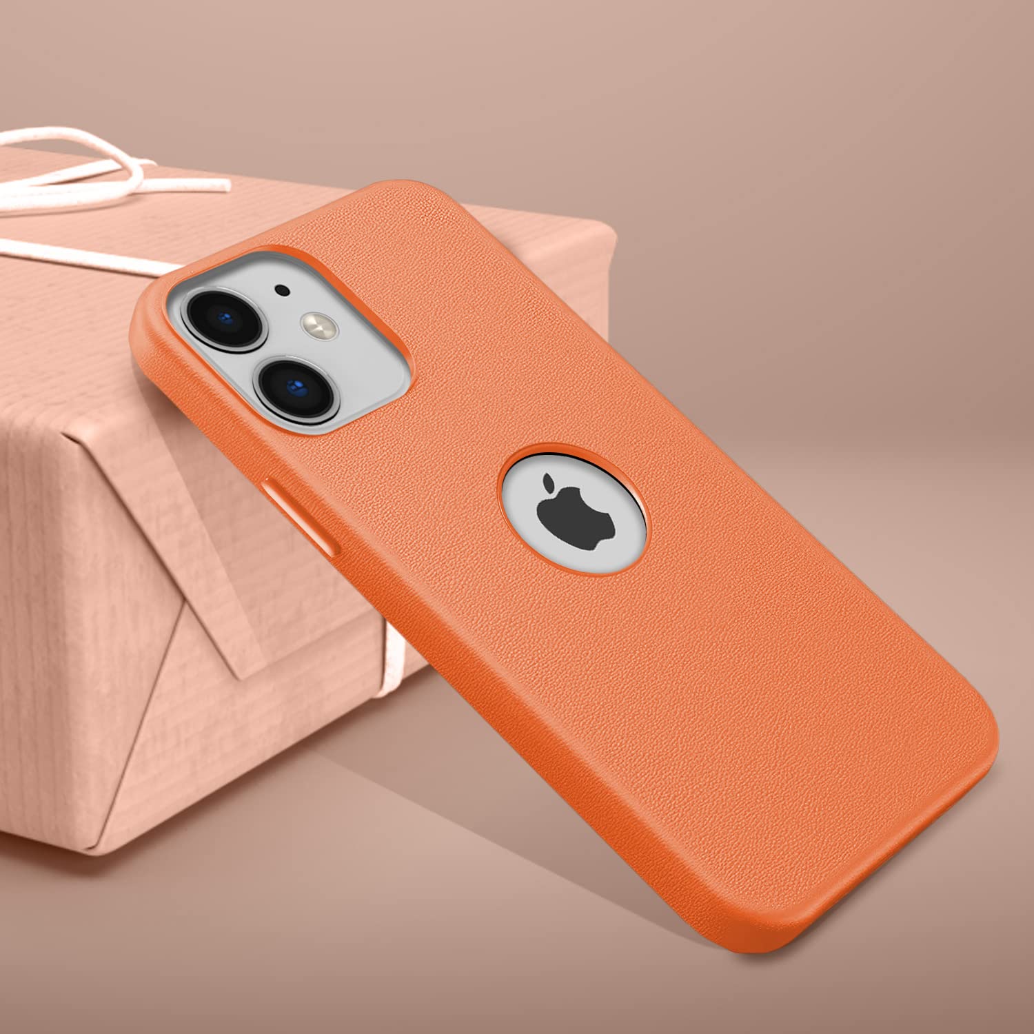 Pikkme orange Leather phone cover for iPhone 12/12 Pro – photo 3