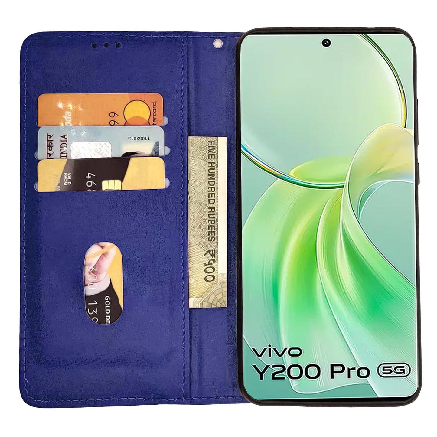 Pikkme Vivo Y200 Pro 5G Magnet Flip Cover (Blue)