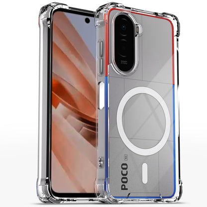 Poco M7 Plus 5G mobile cover in transparent mag-safe by Pikkme