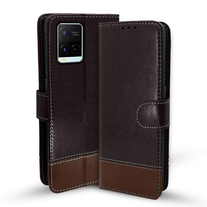Coffee & brown wallet flip cover for Vivo Y21 2021/Y33s – Pikkme