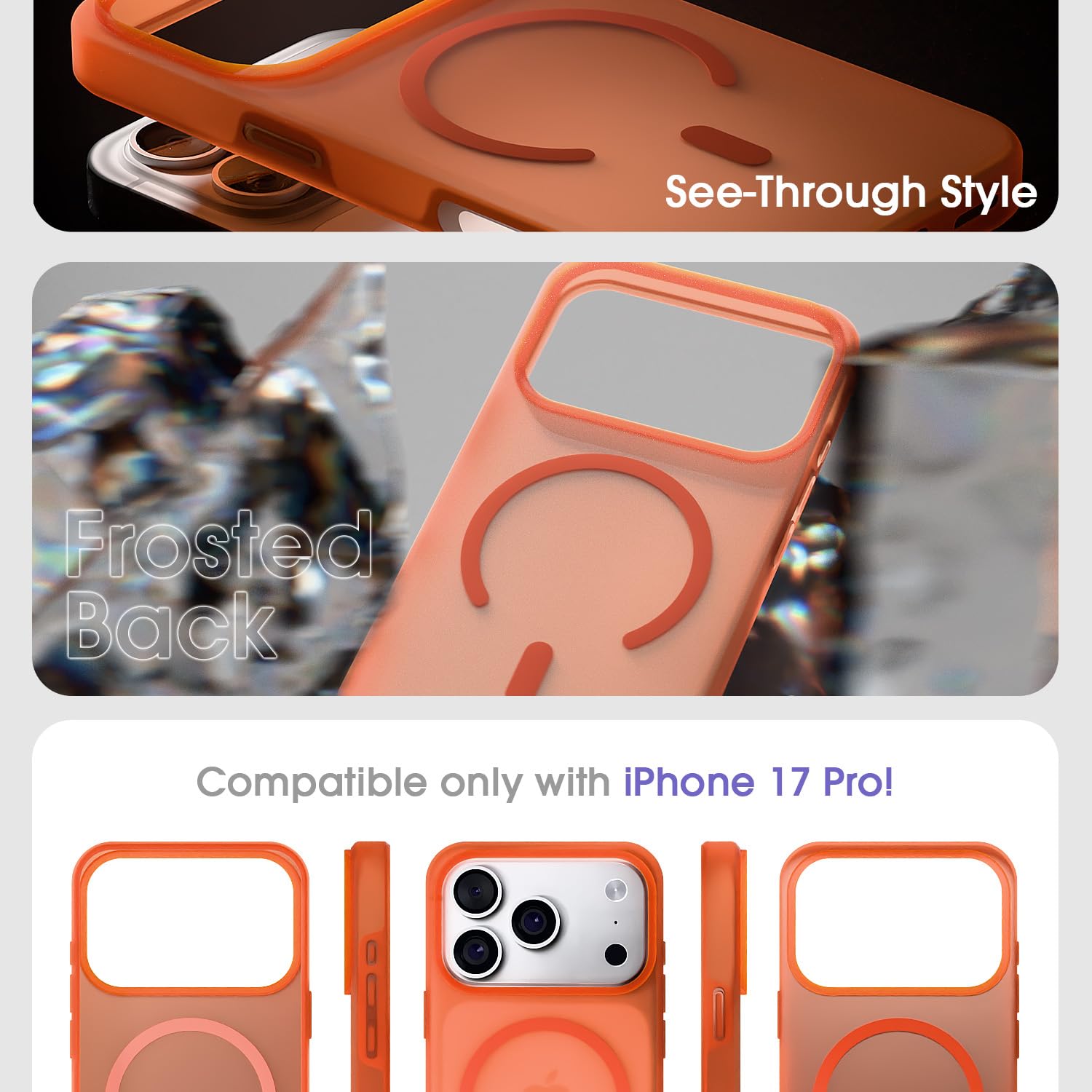 iPhone 17 Pro back cover in orange by Pikkme – photo 3