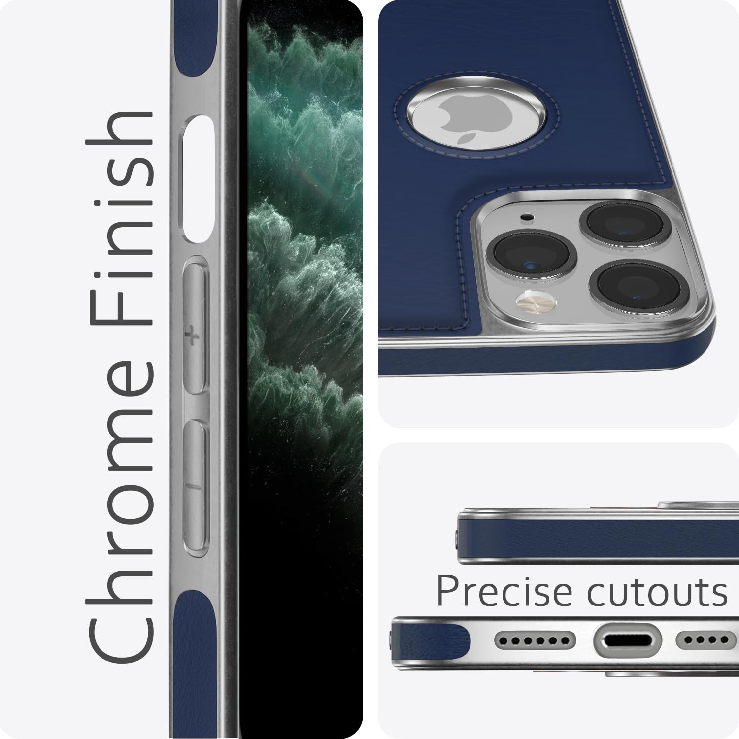 Chrome blue Leatherback mobile back cover for iPhone 11 Pro Max – Pikkme – photo 5
