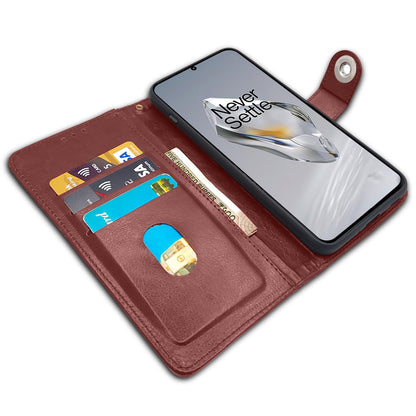 Pikkme OnePlus 12 5G Button brown flip cover – photo 3