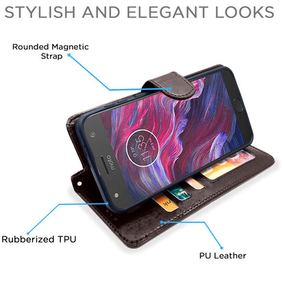 Pikkme Moto X4 Wallet coffee flip cover – photo 5