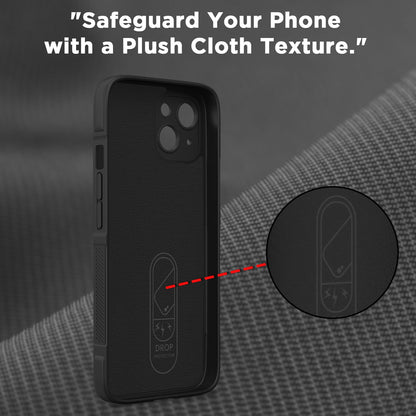 Pikkme iPhone 14 ZigZag Soft matte Liquid Silicone Back Cover (Black)