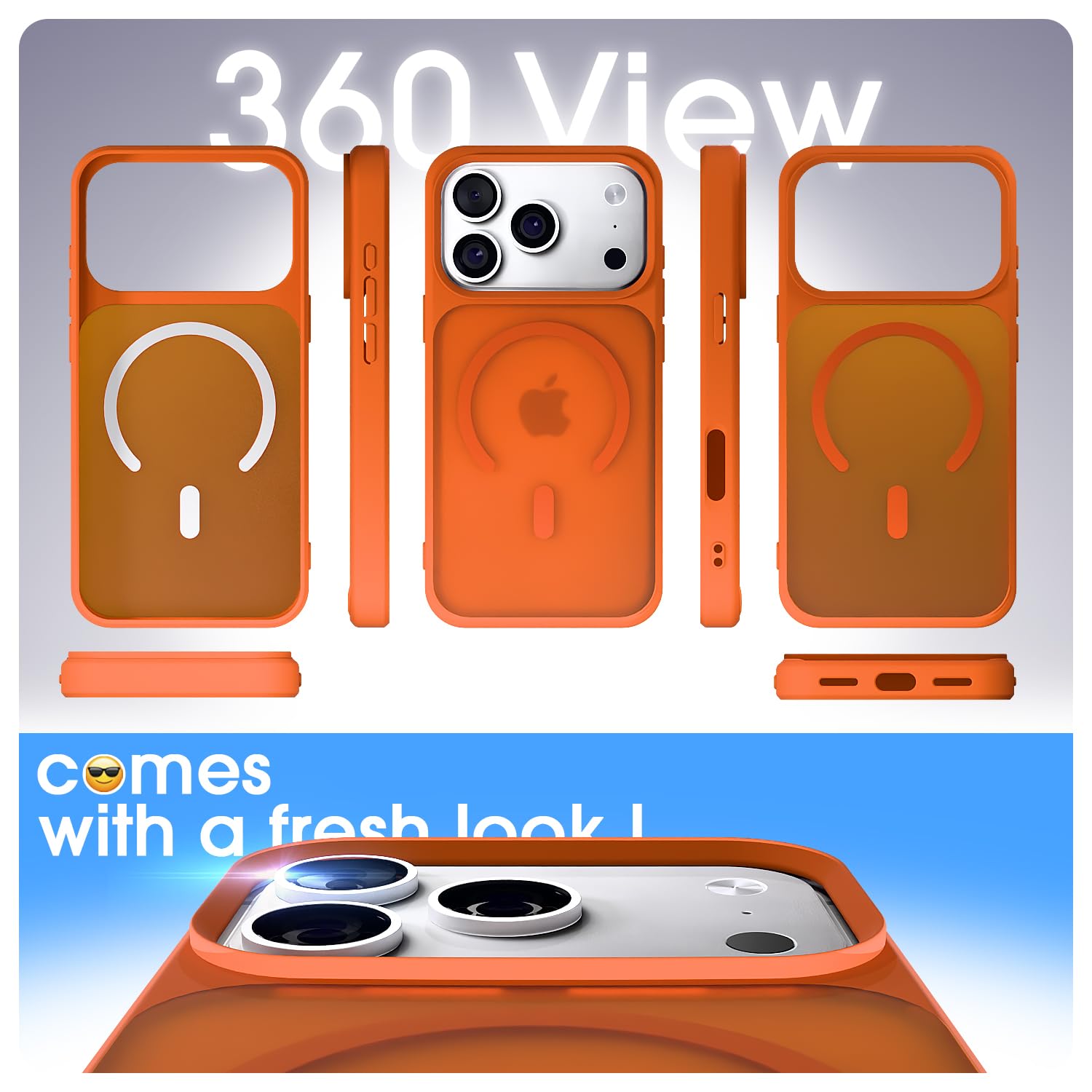 iPhone 17 Pro Max back cover in orange smoke mag-safe by Pikkme – photo 2