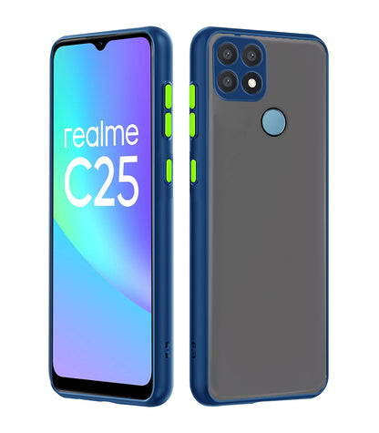 Blue Hybrid mobile cover for Realme Narzo 30A/20/C25s/C25/C12 – Pikkme