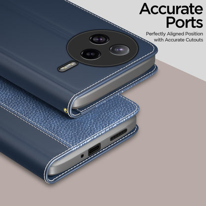 Pikkme Poco F7 Ultra 5G Contrast Flip Cover (Blue)