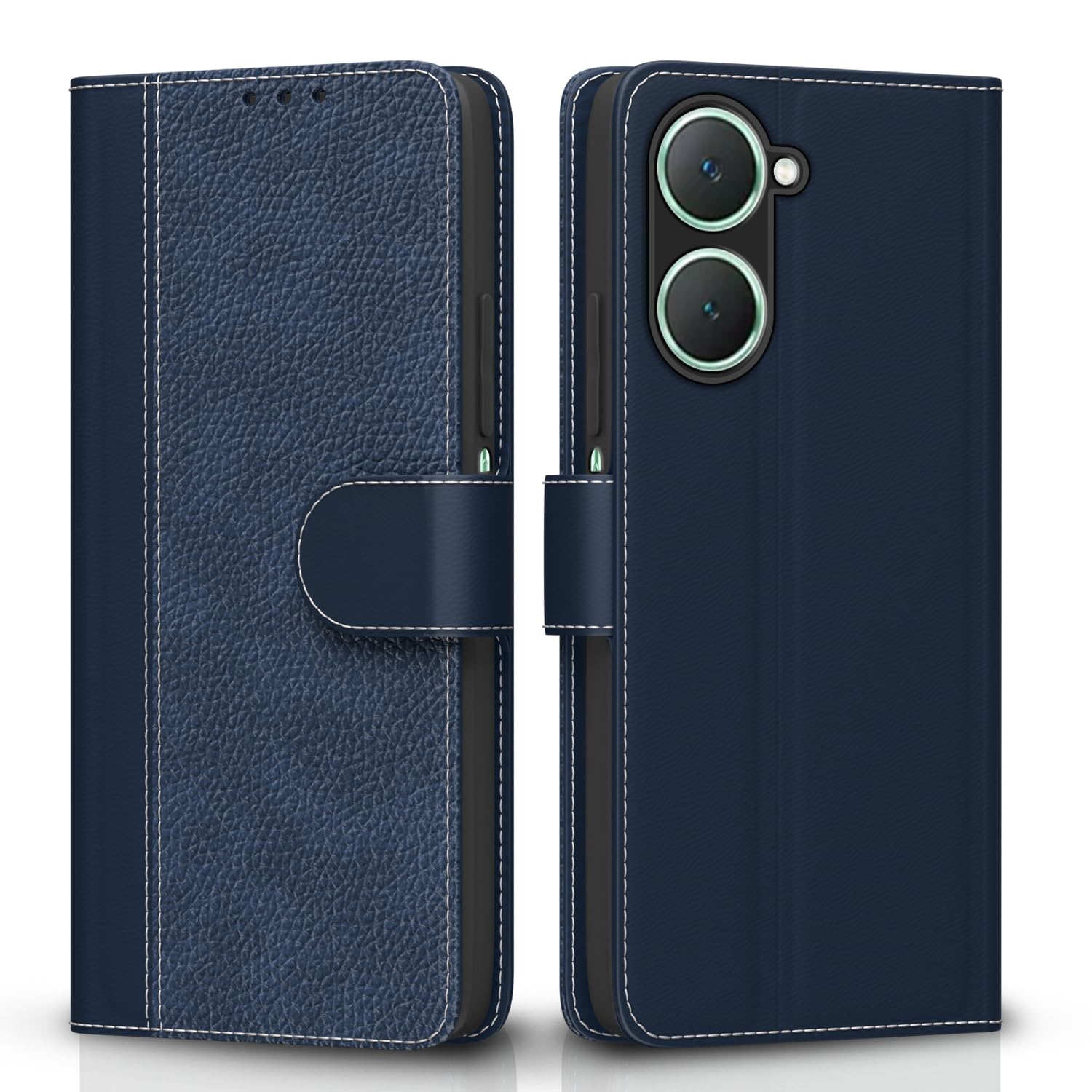 Pikkme iQOO Z9 Lite 5G/Vivo T3 Lite 5G/Vivo Y18/Y18e/Y03 blue wallet flip cover
