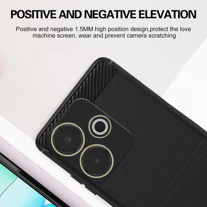 Pikkme  Redmi 13 5G Hybrid Carbon Fibre Back Cover (Black)