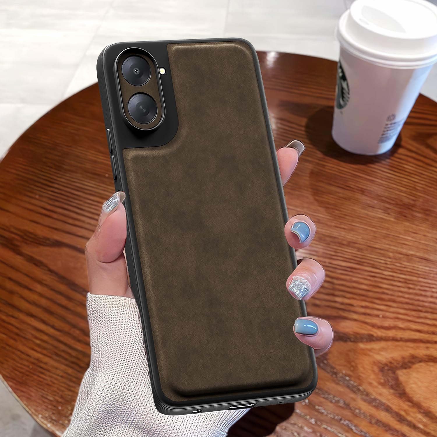 Redmi A7 5G mobile back cover in coffee by Pikkme – photo 7