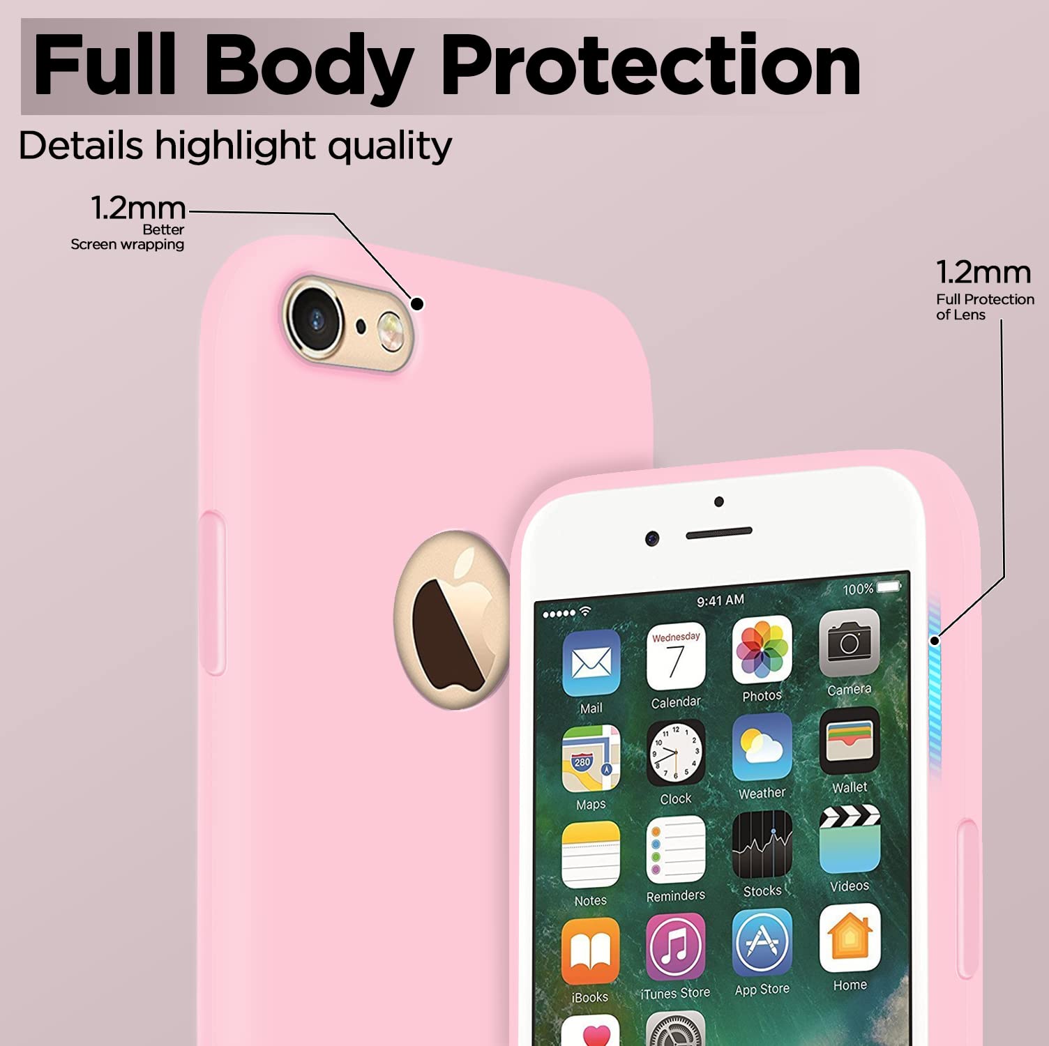 Rose pink Soft Silicone back cover for iPhone 6/6S – Pikkme – photo 3