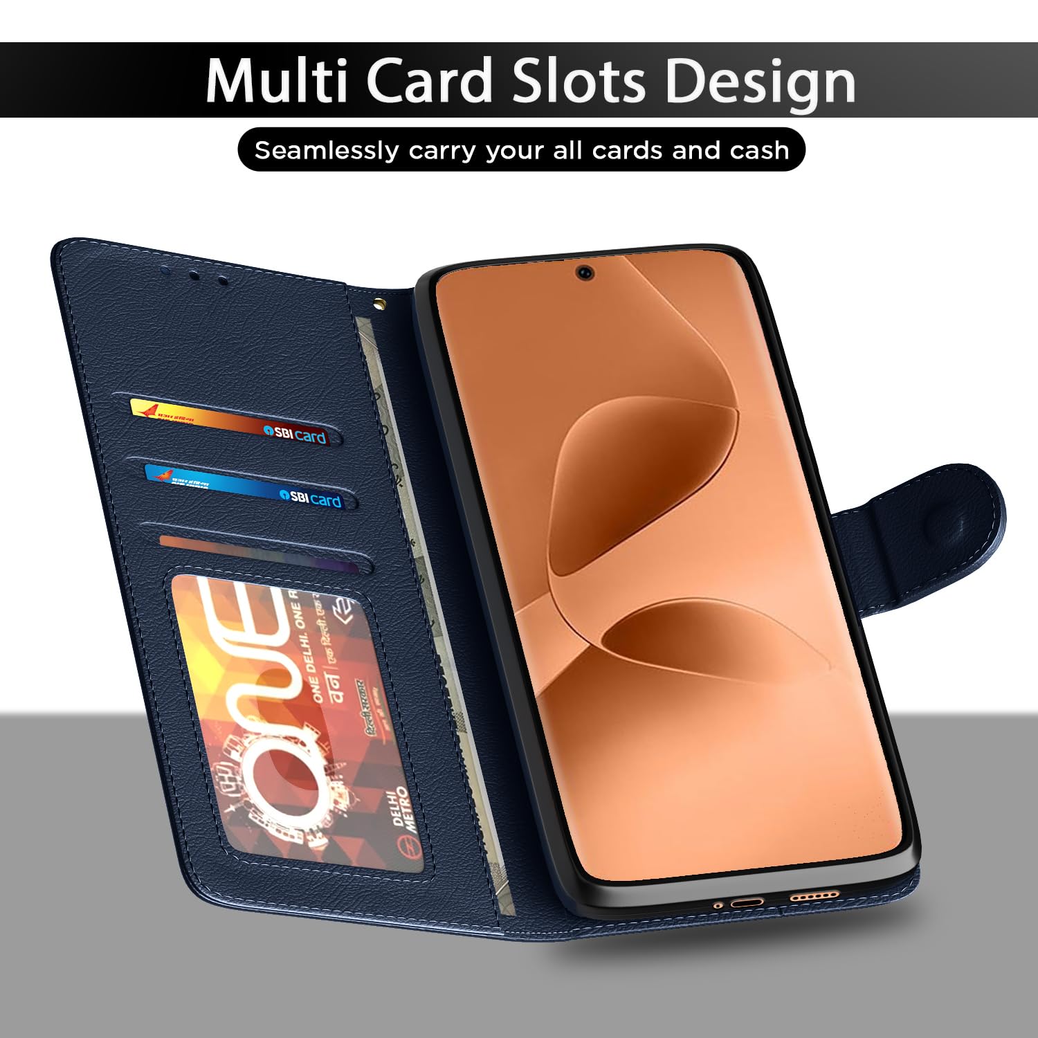 Pikkme blue flip case for Infinix Note Edge 5G – photo 5