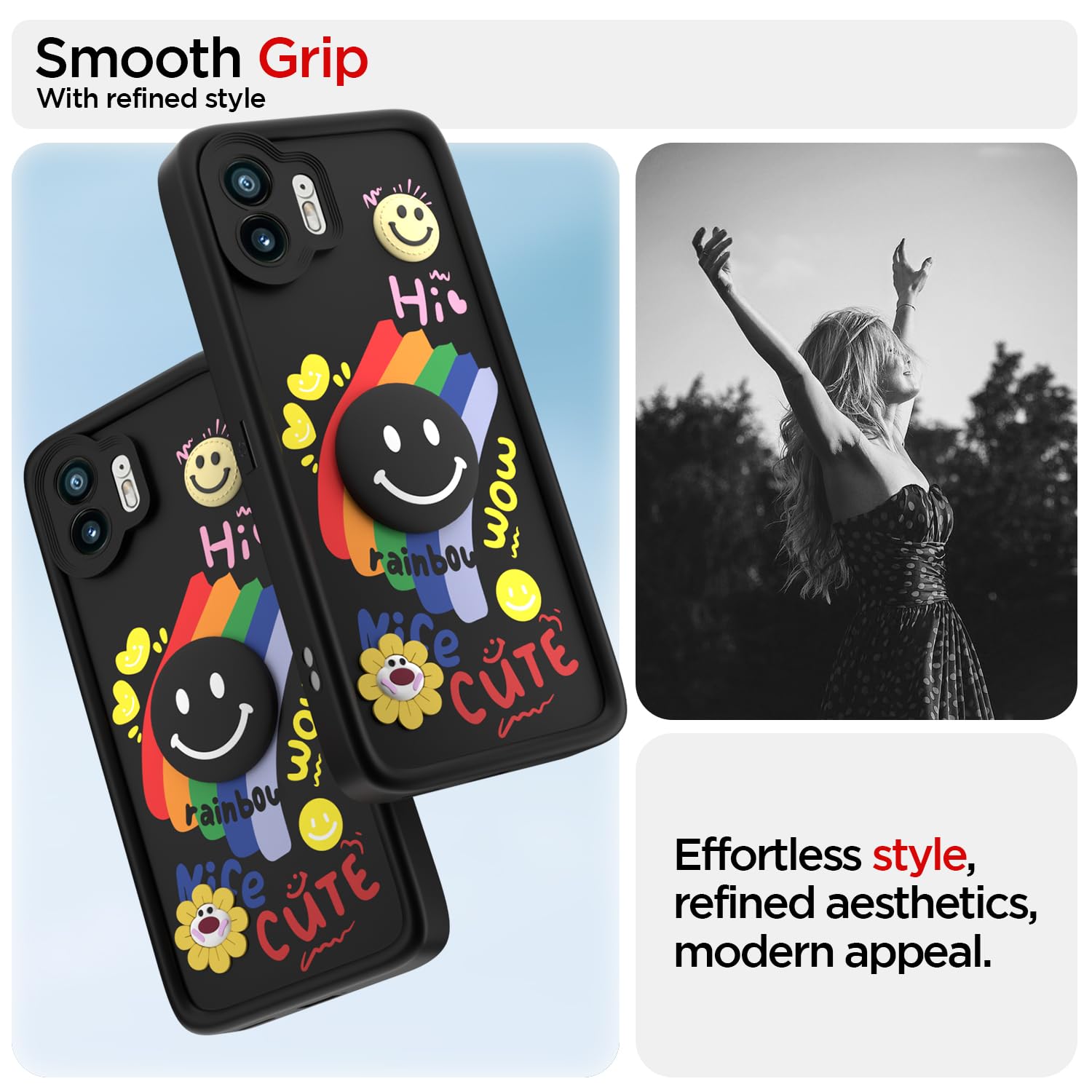 Pikkme black phone cover for Nothing Phone 2 – photo 2