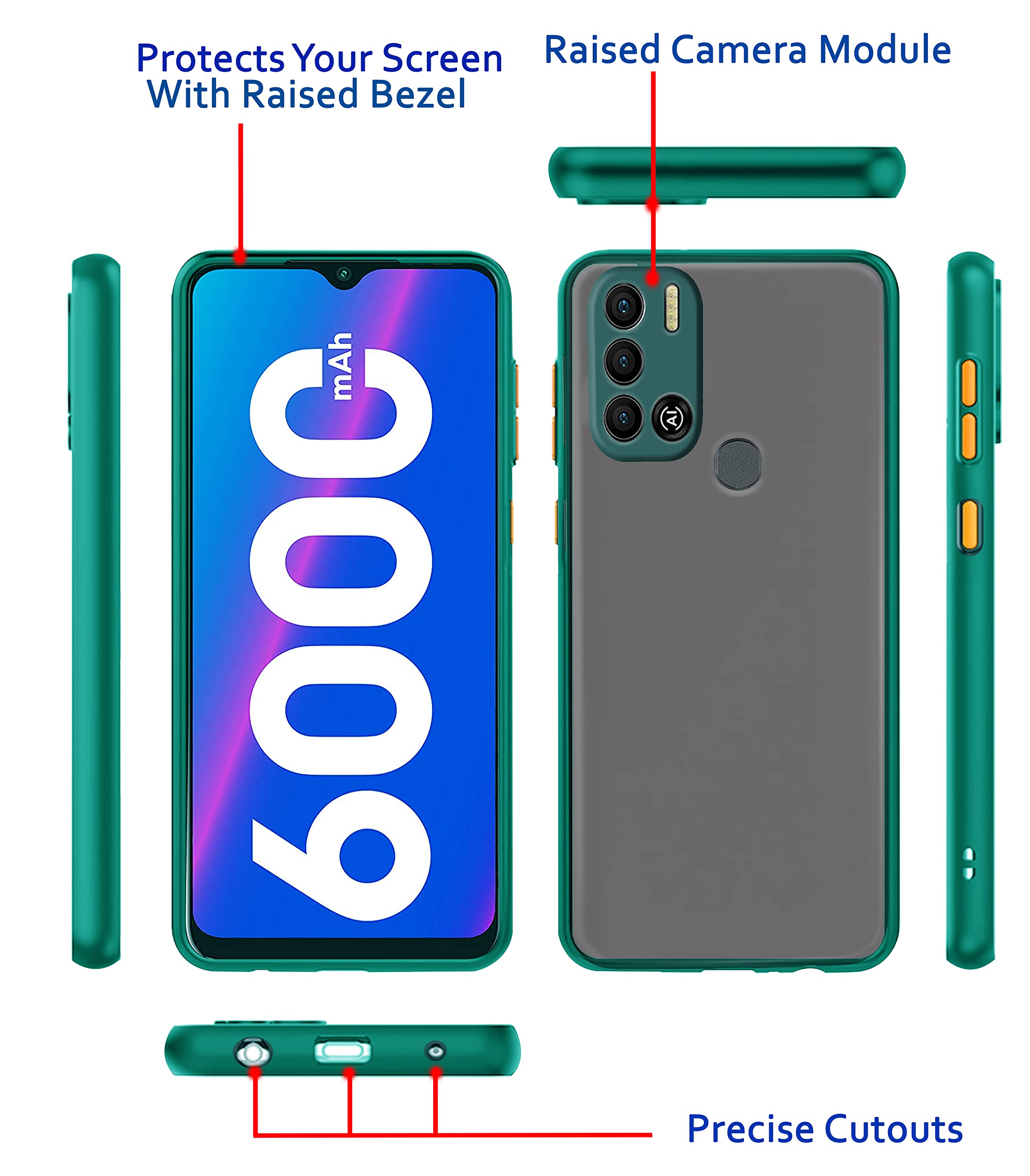 Pikkme Tecno Spark 6 Air green mobile back cover – photo 3