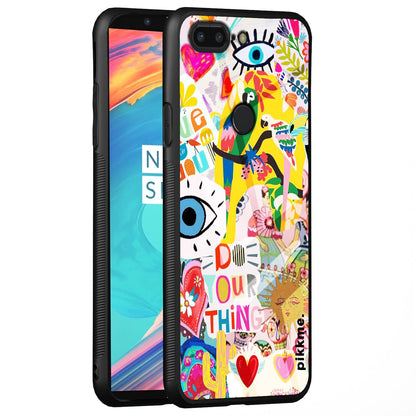 Pikkme Flower back cover for OnePlus 5T