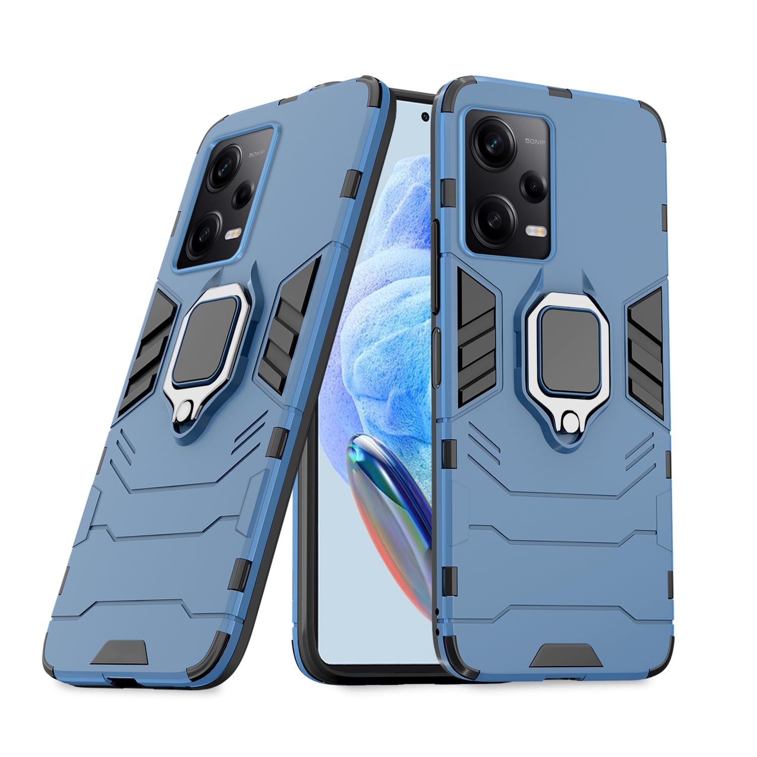  Redmi Note 12 Pro 5G D5 Tough Armor Back Cover - Blue