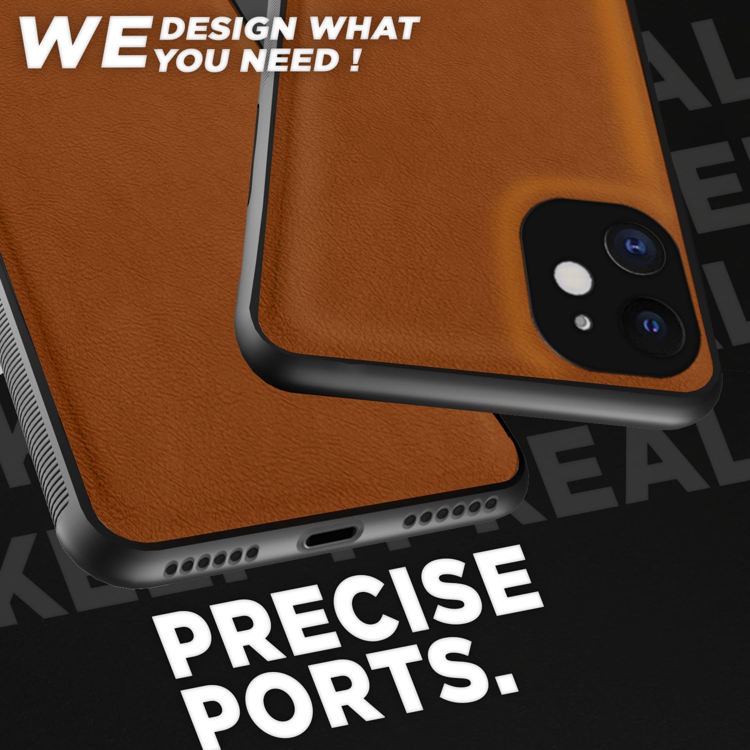Pikkme iPhone 12 Flexible Pu Leather Leatherback Back Cover (Camel)