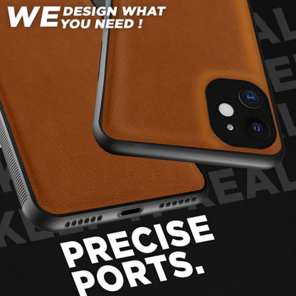 Pikkme iPhone 12 Flexible Pu Leather Leatherback Back Cover (Camel)