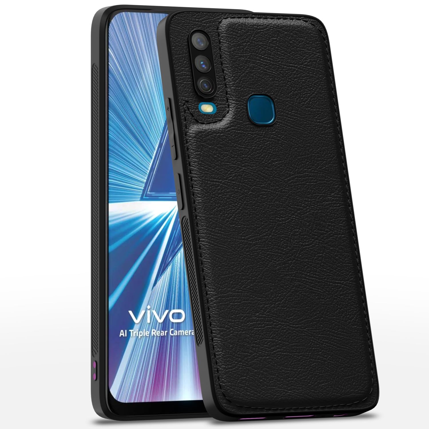 Vivo Y12/Y15/Y17/U10 back cover in black by Pikkme