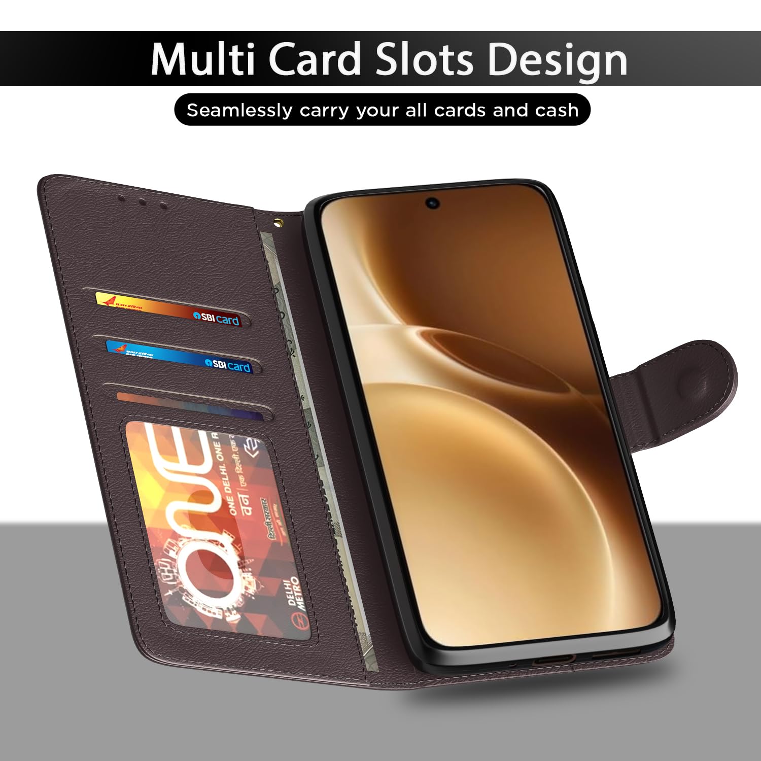 Pikkme coffee Wallet flip case for Oppo Reno 15 Pro 5G – photo 5