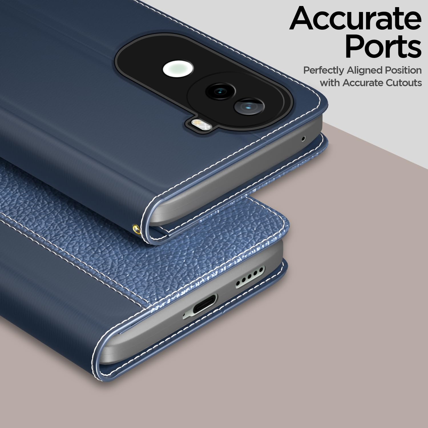 iQOO Z9s/Vivo V40e 5G mobile flip cover in blue by Pikkme – photo 2