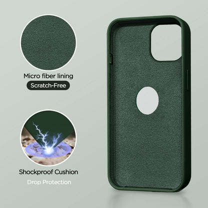 Pikkme iPhone 13 Mini Super Soft Silicone Back Cover (Atrovirens)