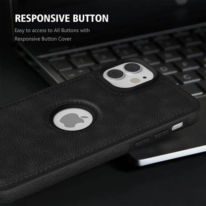 Pikkme iPhone 12/12 Pro Flexible Pu Leather Back Case (Black)