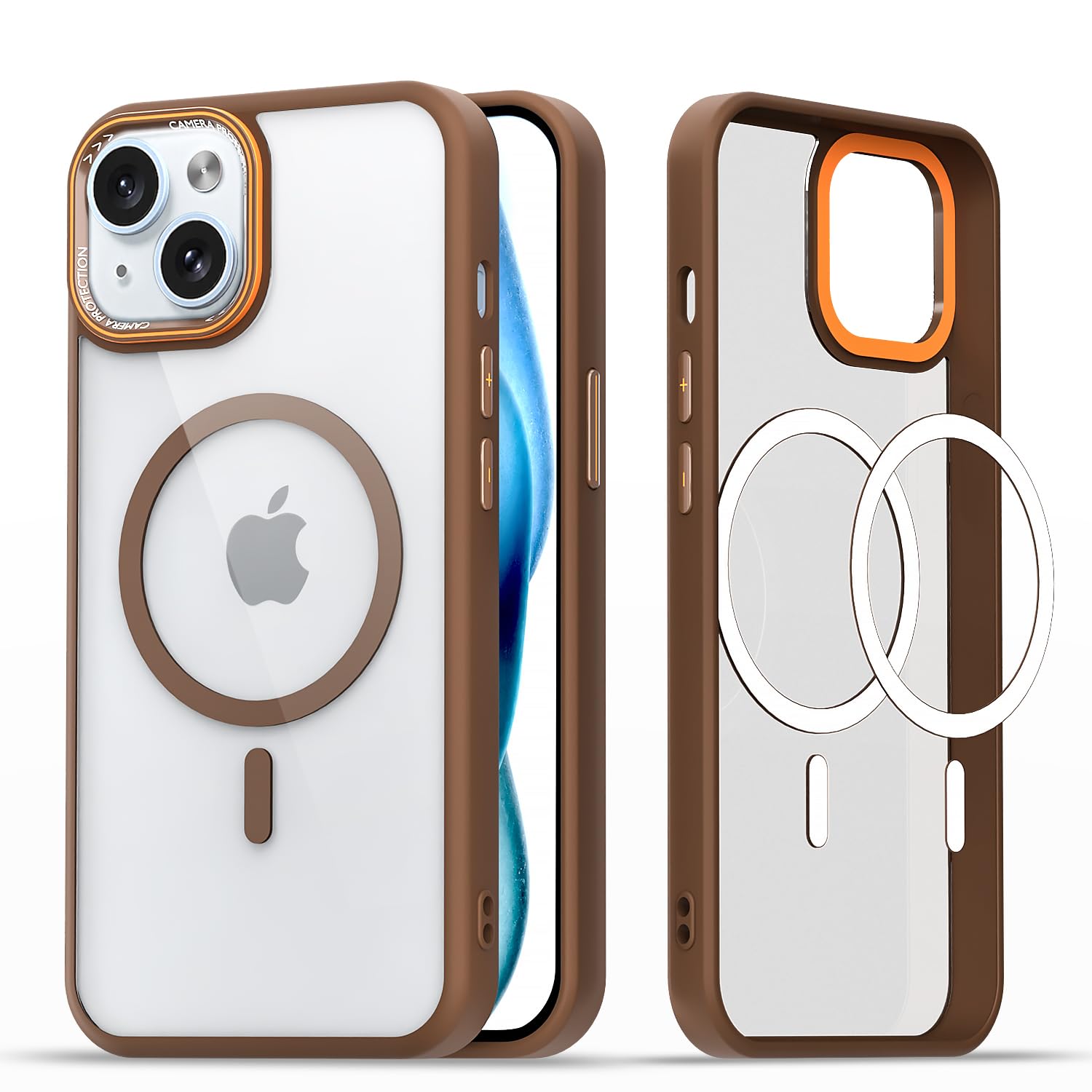 Pikkme iPhone 15 MagSafe brown mag-safe phone cover