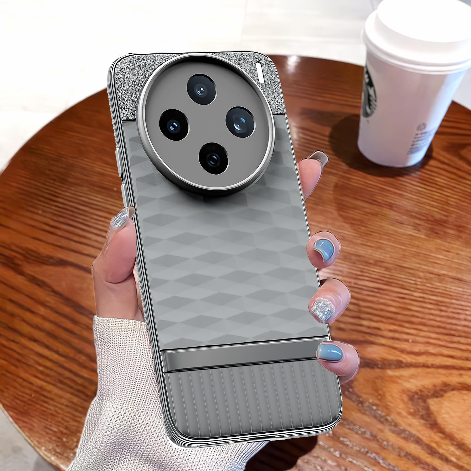 Vivo X200T 5G Silicone phone cover in grey by Pikkme – photo 7