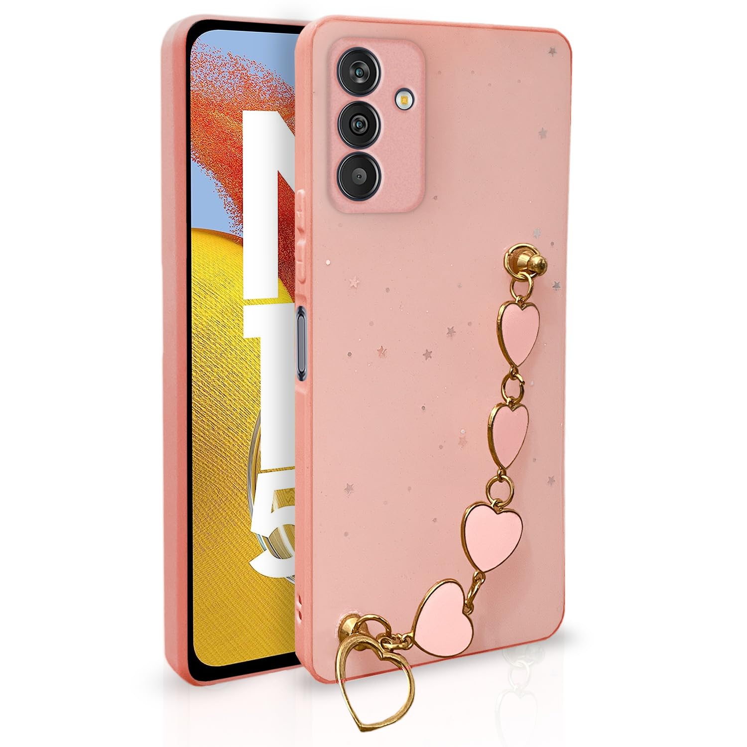 Pikkme Samsung M14 5G Chain pink mobile back cover