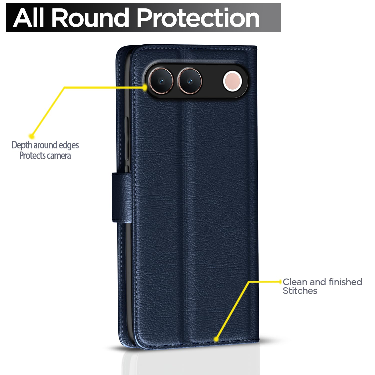Vivo S2 5G Wallet flip case in blue by Pikkme – photo 4