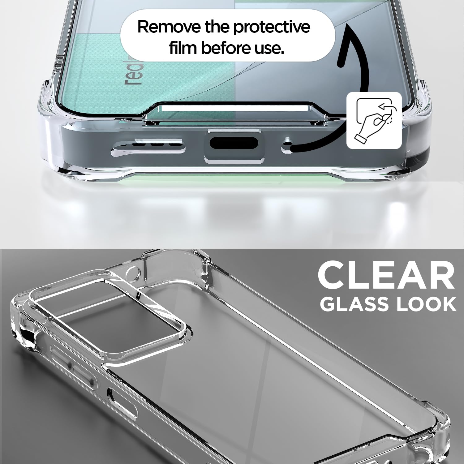 Pikkme transparent Clear mobile cover for Realme P4 Lite 5G – photo 3