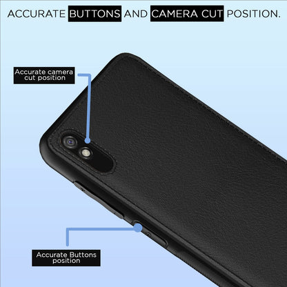 Redmi 9A/9i/9A Sport Leather mobile back cover in black by Pikkme – photo 6