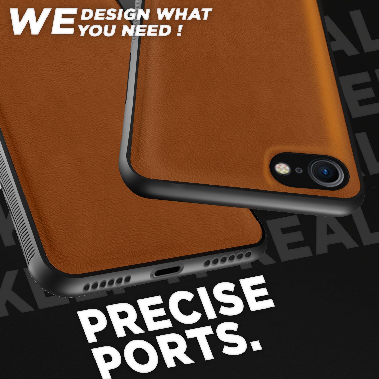 Pikkme iPhone 7/8 Flexible Pu Leather Leatherback Back Cover (Camel)