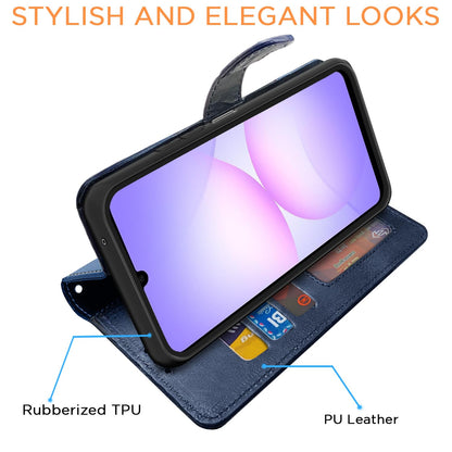 Pikkme navy & light blue wallet flip cover for Samsung F70e 5G/M07/M17e/F07/A07/A07 5G – photo 3