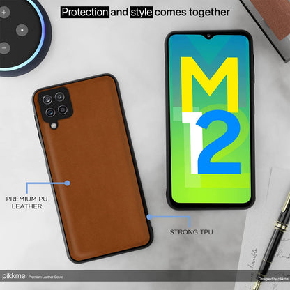 Samsung M12/A12/F12 mobile cover in camel by Pikkme – photo 5